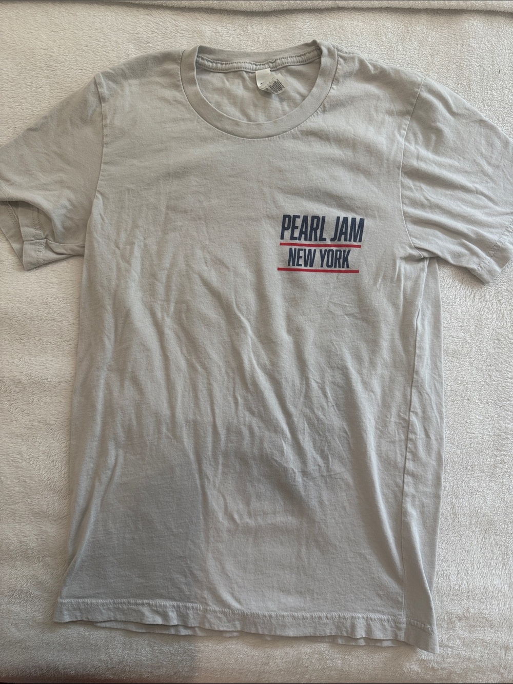Pearl Jam Light Gray 'New York' Graphic Short-Sleeve Tee